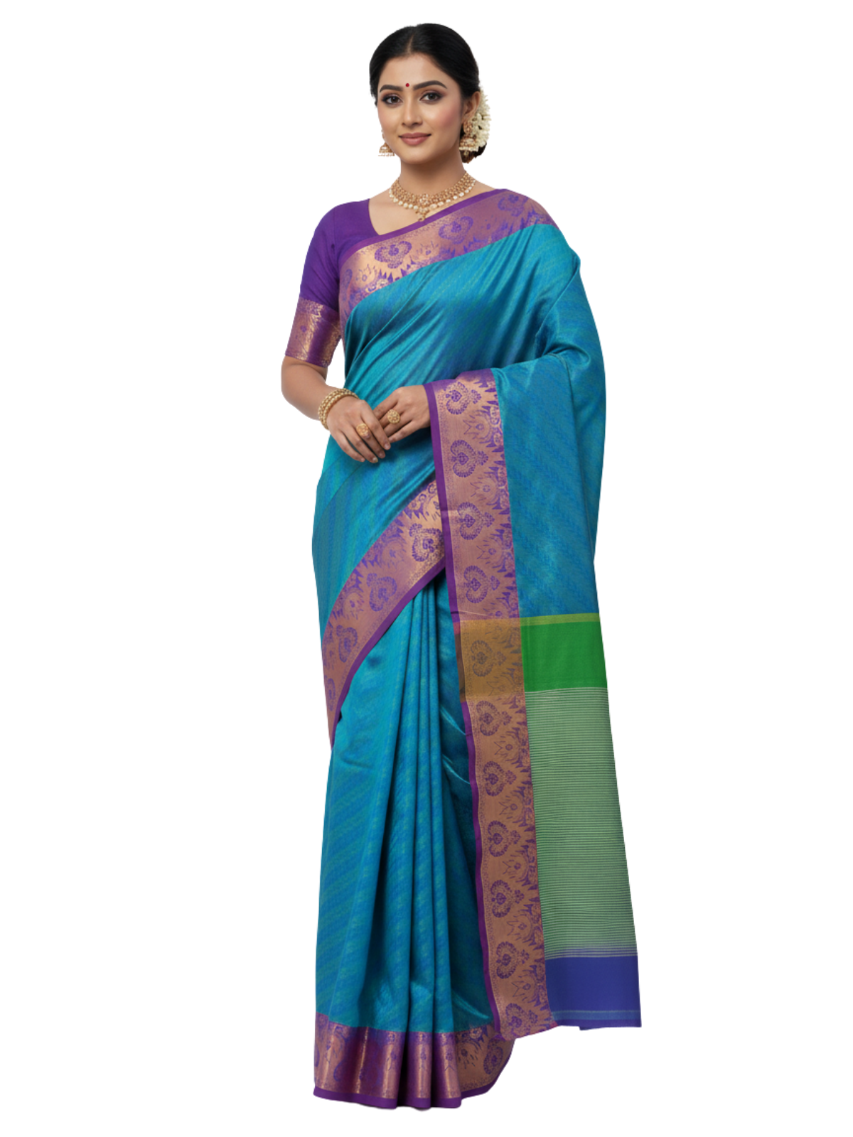 3 (3) Nira Deepam Silk Saree | DMG2 - Image 1