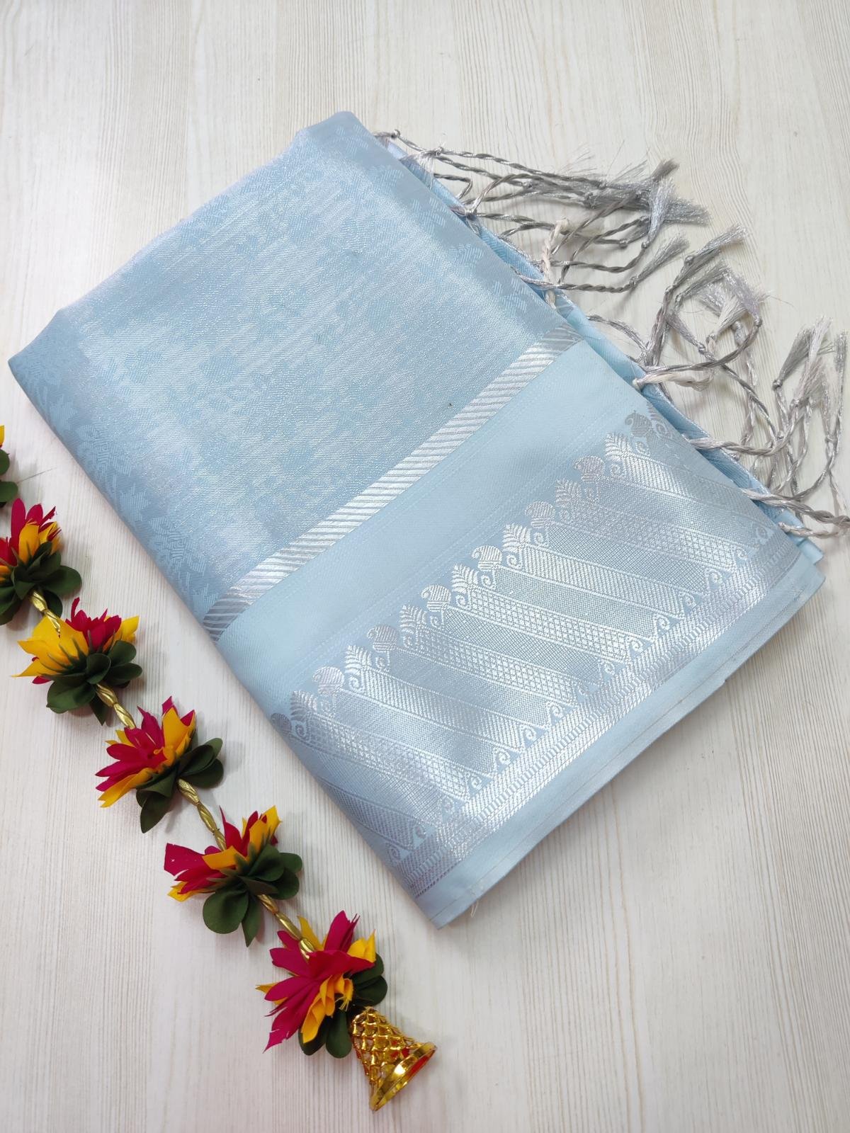 4 (1) Nira Premium Tissue Silk Saree (TSS6) - Image 1