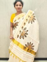Nira Kerala Mural Printed Onam Sarees | KML1 - Image 2