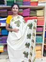 Nira Kerala Mural Printed Onam Sarees | KML1