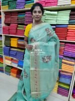 Nira Designer Linen Cotton Saree | DLC5 - Image 3